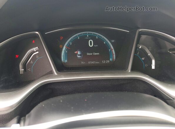 2HGFC2F73JH505191 2018 HONDA CIVIC White Вид щитка приладів