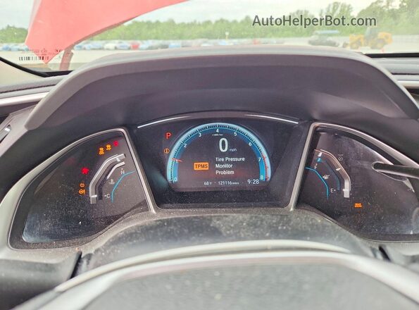 2HGFC2F73JH548154 2018 HONDA CIVIC Red ხელსაწყოთა პანელის ხედი