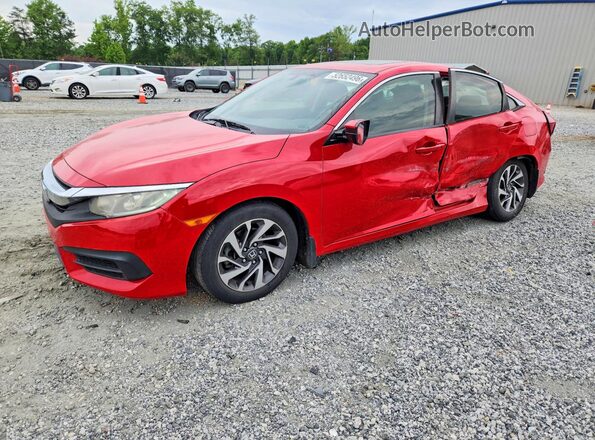 2HGFC2F73JH548154 2018 HONDA CIVIC Red წინა მარცხენა ხედი სამი მეოთხედიდან
