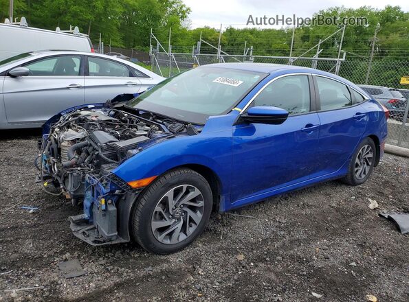 2HGFC2F74JH565142 2018 HONDA CIVIC Blue წინა მარცხენა ხედი სამი მეოთხედიდან