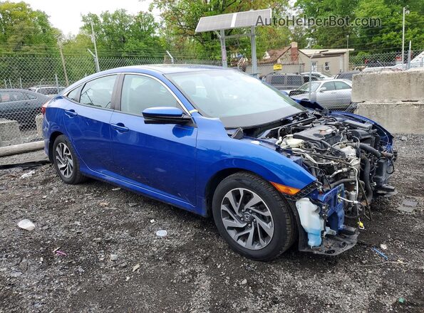 2HGFC2F74JH565142 2018 HONDA CIVIC Blue წინა მარჯვენა