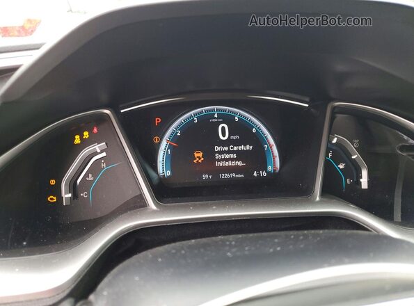 2HGFC2F74JH565142 2018 HONDA CIVIC Blue ხელსაწყოთა პანელის ხედი