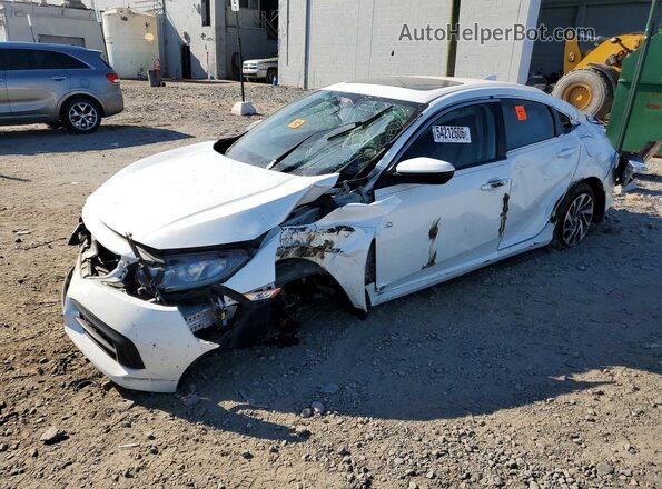 2HGFC2F76JH528965 2018 HONDA CIVIC White წინა მარცხენა ხედი სამი მეოთხედიდან