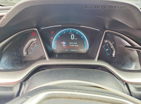 2HGFC2F77HH505639 2017 HONDA CIVIC Black Вид щитка приладів