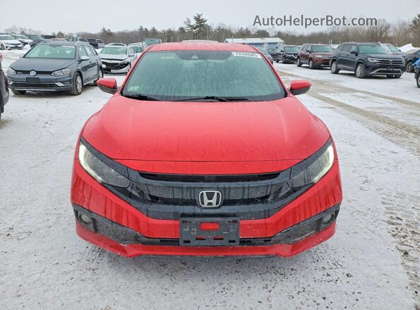 2HGFC2F80KH545562 2019 HONDA CIVIC Красный Вид спереди