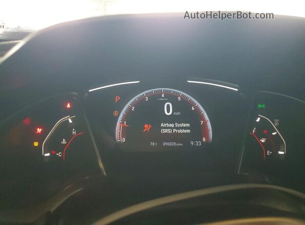 2HGFC2F80KH552494 2019 HONDA CIVIC Серебряный Вид щитка приборов