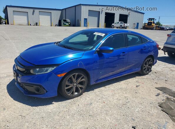 2HGFC2F80LH548737 2020 HONDA CIVIC Blue წინა მარცხენა ხედი სამი მეოთხედიდან