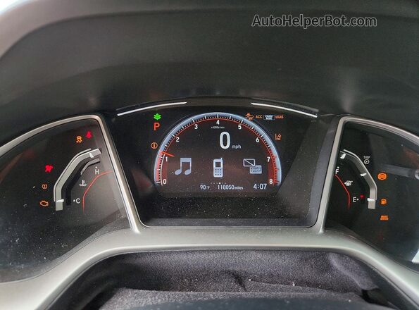 2HGFC2F80LH568518 2020 HONDA CIVIC Red Vista del cuadro de instrumentos