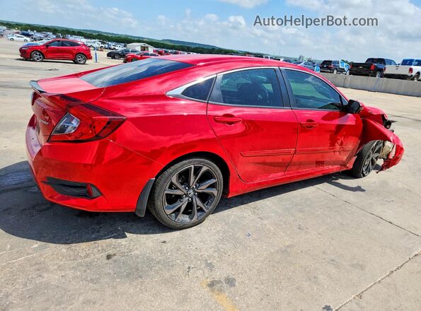 2HGFC2F80LH568518 2020 HONDA CIVIC Red Trasero derecho