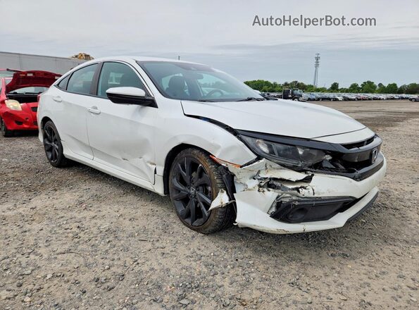 2HGFC2F80LH572147 2020 HONDA CIVIC Белый Передняя правая четверть
