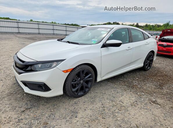 2HGFC2F80LH572147 2020 HONDA CIVIC Белый Передняя левая четверть