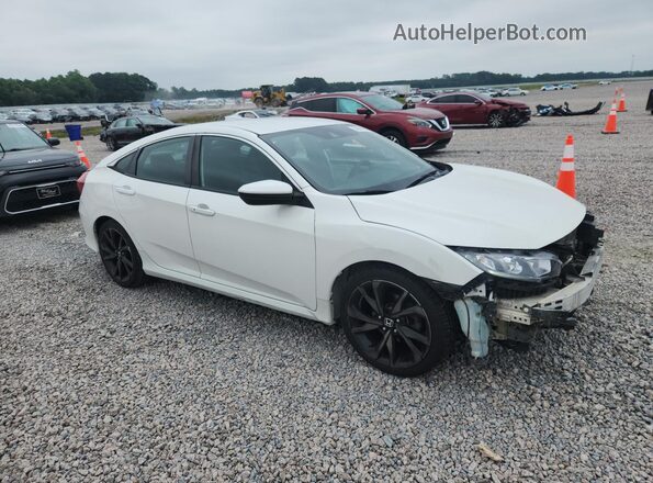 2HGFC2F81KH506298 2019 HONDA CIVIC White Передня права чверть