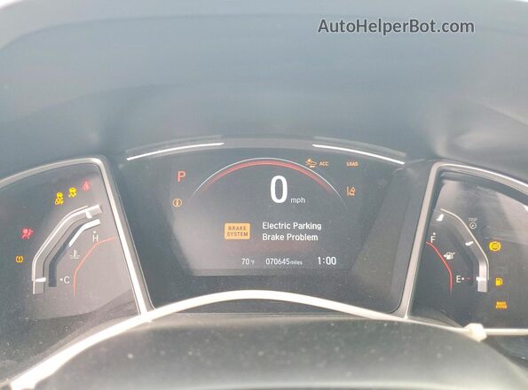 2HGFC2F81KH587724 2019 HONDA CIVIC Silver Вид щитка приладів
