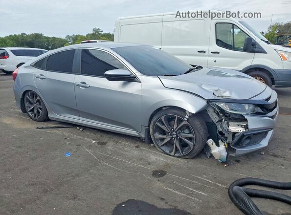 2HGFC2F81KH587724 2019 HONDA CIVIC Silver Передня права чверть