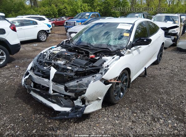 2HGFC2F81LH551310 2020 HONDA CIVIC Белый Передняя левая четверть