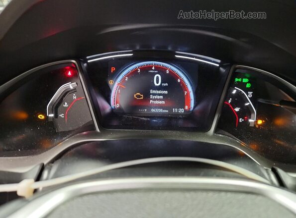 2HGFC2F81MH505705 2021 HONDA CIVIC Black ხელსაწყოთა პანელის ხედი