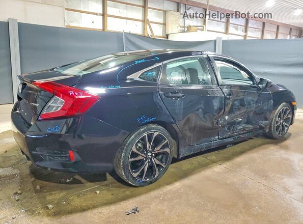 2HGFC2F81MH532628 2021 HONDA CIVIC Черный Задняя правая четверть