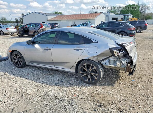 2HGFC2F81MH553298 2021 HONDA CIVIC Silver Задня ліва чверть