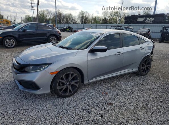 2HGFC2F81MH553298 2021 HONDA CIVIC Silver Передня ліва чверть