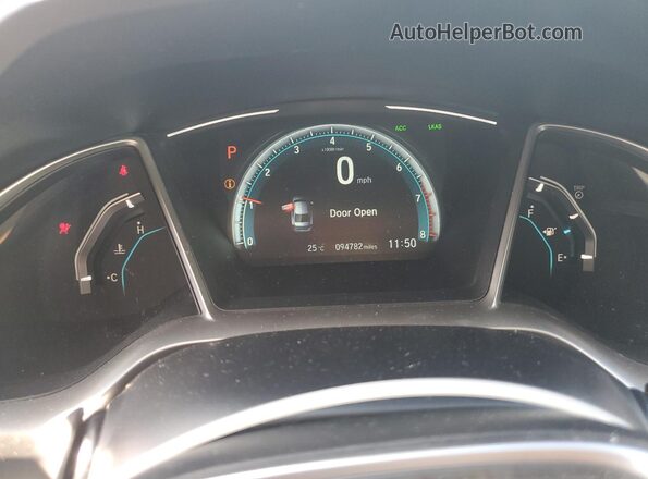 2HGFC2F82HH015988 2017 HONDA CIVIC Gray ხელსაწყოთა პანელის ხედი