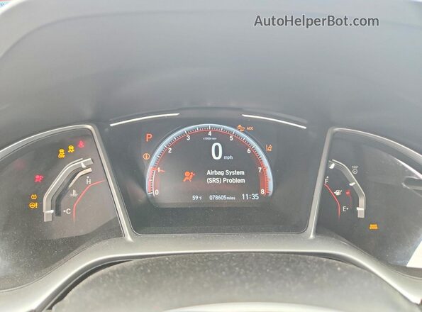 2HGFC2F83KH521420 2019 HONDA CIVIC Белый Вид щитка приборов