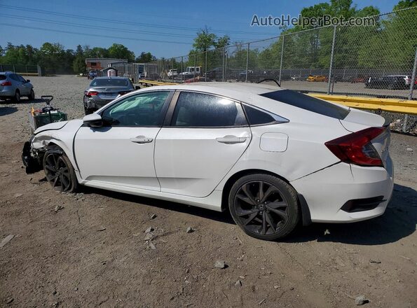 2HGFC2F83KH553820 2019 HONDA CIVIC Белый Задняя левая четверть