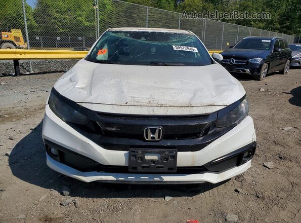 2HGFC2F83KH553820 2019 HONDA CIVIC Белый Вид спереди