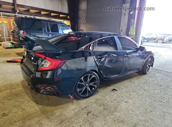 2HGFC2F83LH595308 2020 HONDA CIVIC Черный Задняя правая четверть