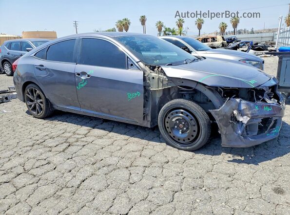 2HGFC2F84KH502388 2019 HONDA CIVIC Gray Przód prawy