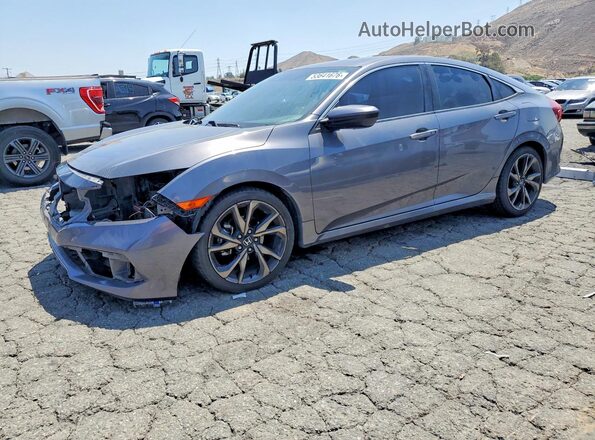 2HGFC2F84KH502388 2019 HONDA CIVIC Gray Przód lewy