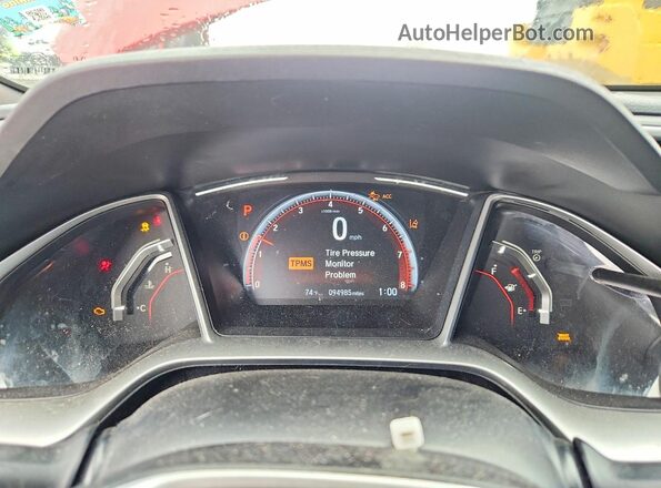 2HGFC2F84KH527162 2019 HONDA CIVIC Красный Вид щитка приборов