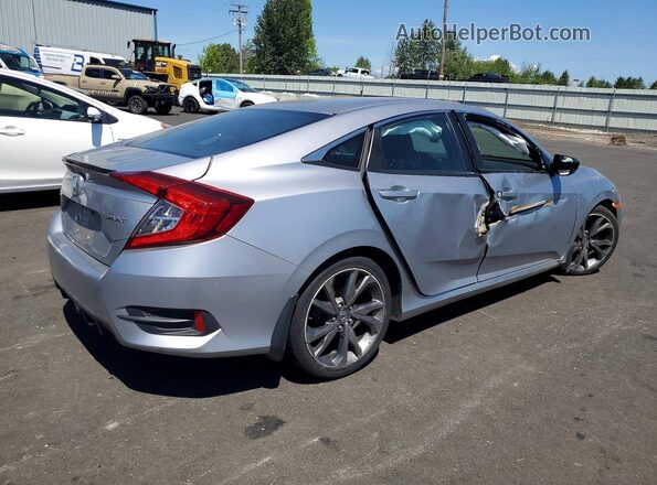 2HGFC2F84KH556077 2019 HONDA CIVIC Silver Հետևի աջ