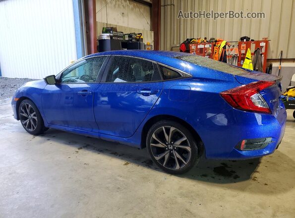 2HGFC2F85KH555035 2019 HONDA CIVIC Blue უკანა მარცხენა