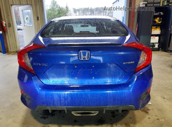 2HGFC2F85KH555035 2019 HONDA CIVIC Blue უკანა ხედი