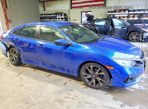 2HGFC2F85KH555035 2019 HONDA CIVIC Blue წინა მარჯვენა