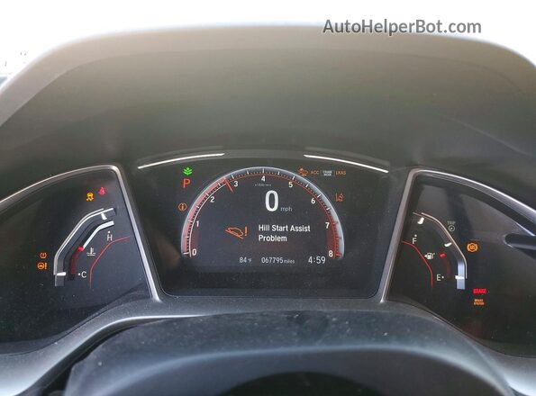 2HGFC2F85LH599473 2020 HONDA CIVIC White Вид щитка приладів