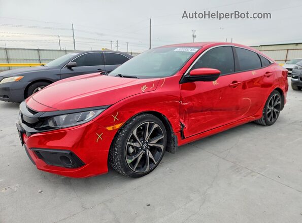 2HGFC2F85MH507425 2021 HONDA CIVIC Red წინა მარცხენა ხედი სამი მეოთხედიდან