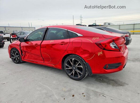 2HGFC2F85MH507425 2021 HONDA CIVIC Red უკანა მარცხენა