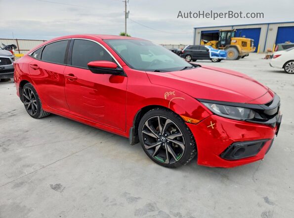 2HGFC2F85MH507425 2021 HONDA CIVIC Red წინა მარჯვენა