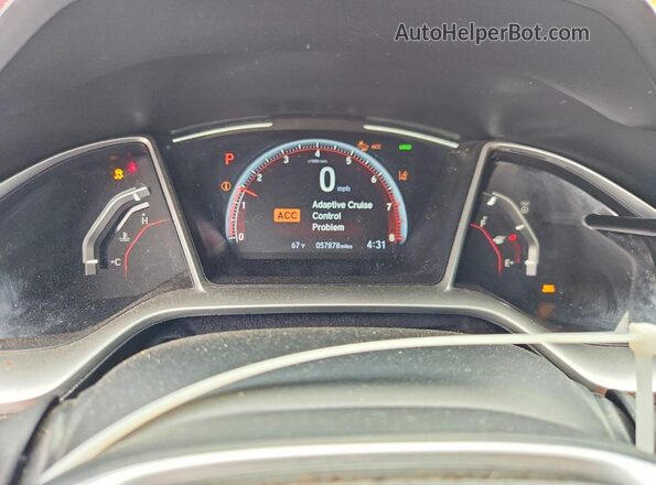 2HGFC2F85MH507425 2021 HONDA CIVIC Red ხელსაწყოთა პანელის ხედი