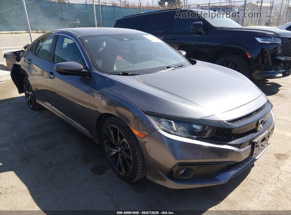 2HGFC2F85MH528923 2021 HONDA CIVIC Серый Передняя правая четверть
