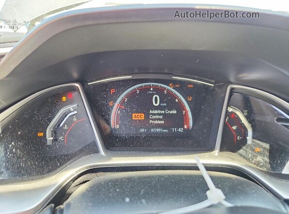 2HGFC2F85MH550582 2021 HONDA CIVIC Gray ხელსაწყოთა პანელის ხედი