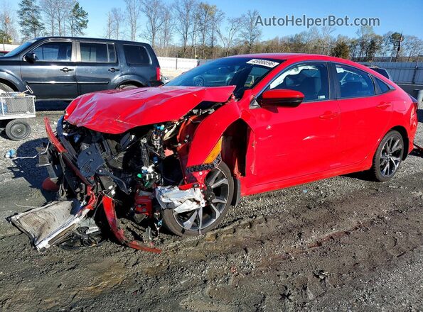 2HGFC2F86LH523275 2020 HONDA CIVIC Red Առջևի ձախ երեք քառորդ տեսարան