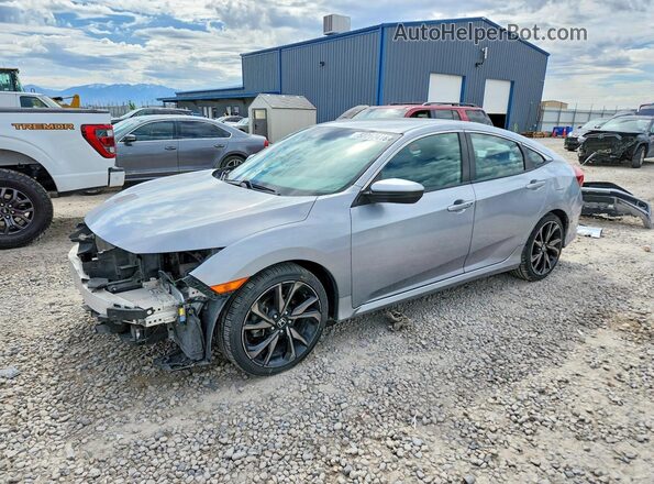 2HGFC2F86LH526127 2020 HONDA CIVIC Серебряный Передняя левая четверть
