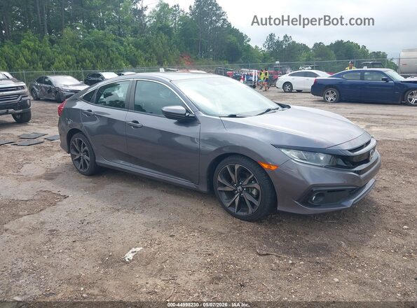 2HGFC2F87KH563413 2019 HONDA CIVIC Gray Przód prawy