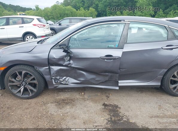 2HGFC2F87KH563413 2019 HONDA CIVIC Gray Widok z przodu
