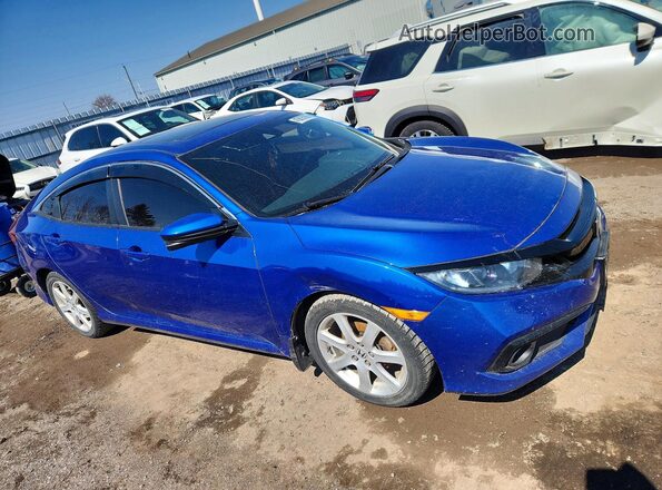 2HGFC2F87MH007234 2021 HONDA CIVIC Blue Delantero derecho
