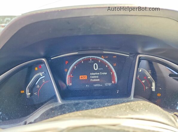 2HGFC2F87MH007234 2021 HONDA CIVIC Blue Vista del cuadro de instrumentos