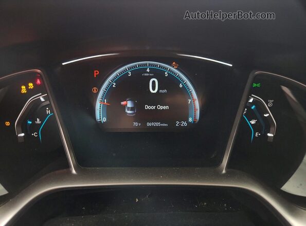 2HGFC2F88JH533383 2018 HONDA CIVIC Black Vista del cuadro de instrumentos