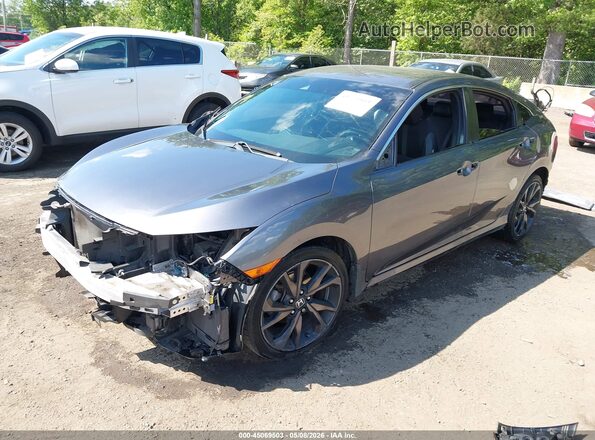 2HGFC2F89KH503925 2019 HONDA CIVIC Gray Przód lewy